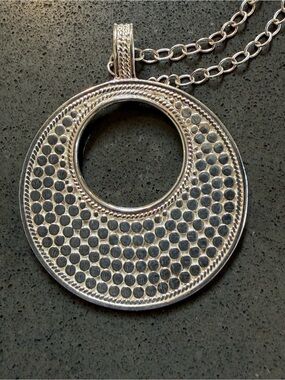Anna Beck 925 Sterling Silver Dotted Removable Pendant/Chain